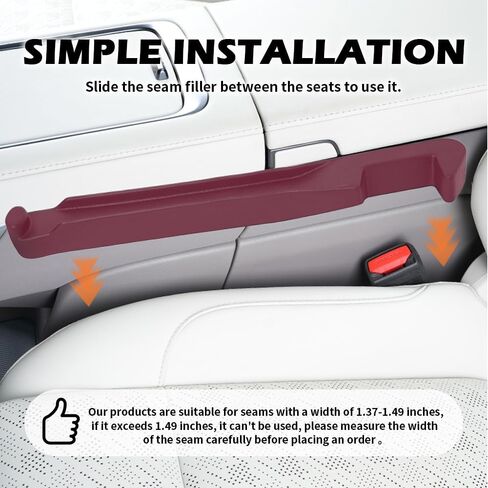 2PCS CAR SET GAP Filler Organizer ، 2 في 1 حشو فجوة السيارة مع وظيفة تعبئة وتخزين لتخزين بطاقات مفاتيح الهواتف ، واقي مقعد متعدد الوظائف عالمي للسيارات in Kuwait