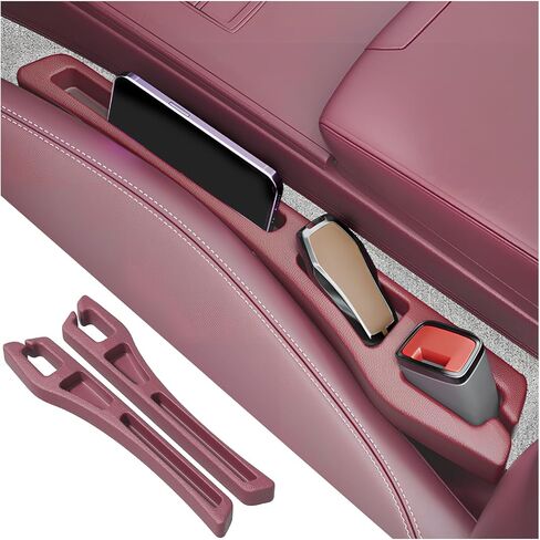 2PCS Car Seat Gap Filler Organizer,2 in 1 Car Gap Filler with Fill and Storage Function for Storing Phones Keys Cards,Universal Multifunctional No Drop Seat Guard for Cars in Saudi Arabia