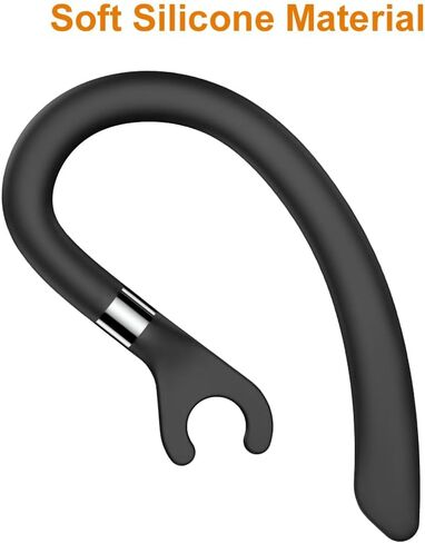 6 Pack Replacement Ear Hook Universal Small Clamp Loop Clip for Other Bluetooth Headset(Black) in Saudi Arabia