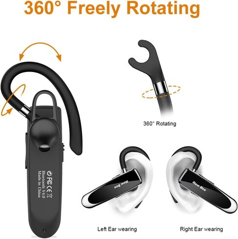 6 Pack Replacement Ear Hook Universal Small Clamp Loop Clip for Other Bluetooth Headset(Black) in Saudi Arabia