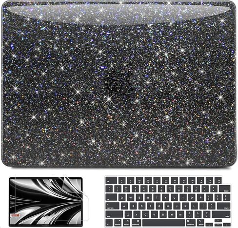Akit متوافق مع Macbook Pro 14 بوصة العلبة سباركلي 2025-2021 M4 M3 M2 M1 Pro Max A3112 A3185 A3401 A2918 A2992 A2779 A2442 ، Glossy Glitter [مضادة للسكان] غطاء القشرة الصلبة الصلبة ، ملونة in Kuwait