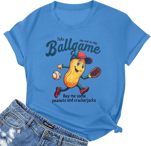 ALLTB Baseball Shirts Women Funny Baseball Mom Shirt Ballgame Graphic Tshirt Game Day Fan Tee Casual Short Sleeve Top in Kuwait