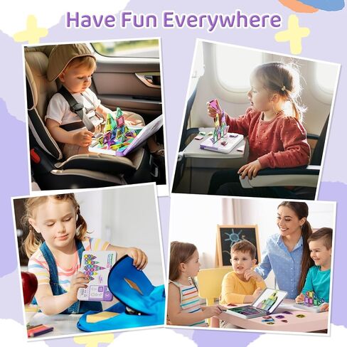 Mini Magnetic Tiles - 26PCS Travel Magnetic Building Set with Storage Iron Box，STEM Educational Toys for Kids Ages 3+ ，Portable Construction Toys for Toddlers, Boys & Girls in Kuwait