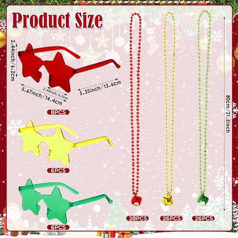 REMOULY 50 PCS الإكسسوارات الرابعة من يوليو ، تشمل لوازم الحفلات الوطنية 40 قلادات من الخرز و 10 نجوم نظارة شمسية حمراء بيضاء زرقاء ليوم الاستقلال in Saudi Arabia