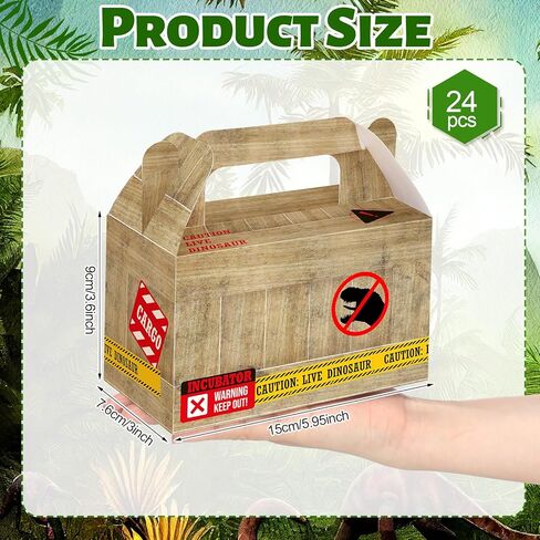 Bucherry 12 PCS Dinosaur Treat Boxes Dino Party Forme Boxes Candy Goodie Goide الحاويات لزخارف عيد ميلاد الديناصور in Saudi Arabia