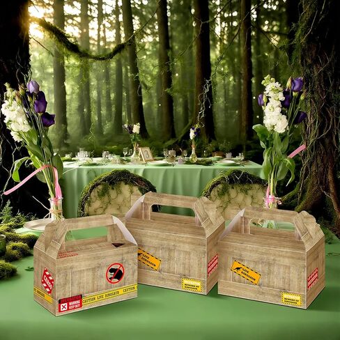 Bucherry 12 PCS Dinosaur Treat Boxes Dino Party Forme Boxes Candy Goodie Goide الحاويات لزخارف عيد ميلاد الديناصور in Saudi Arabia
