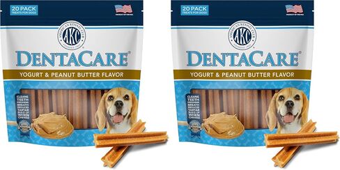 American Kennel Club Dentacare Variety Pack Dog Treats, Includes Strawberry, Blueberry, and Banana Yogurt Flavors, Good for Dog Dental Health, 20 Count in Kuwait