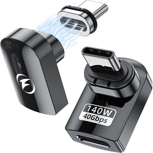 USB C Magnetic Adapter, 2 Pack, 24Pin Straight PD140w USBC 4 40Gbps 8K 60Hz in Kuwait