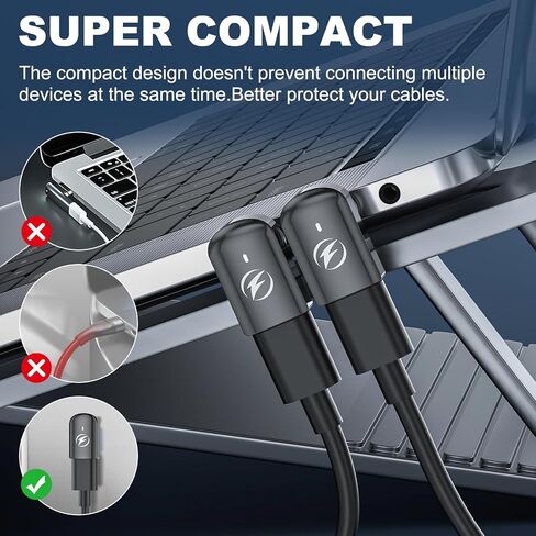 USB C Magnetic Adapter, 2 Pack, 24Pin Straight PD140w USBC 4 40Gbps 8K 60Hz in Kuwait