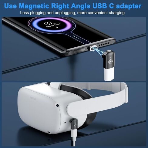 USB C Magnetic Adapter, 2 Pack, 24Pin Straight PD140w USBC 4 40Gbps 8K 60Hz in Kuwait