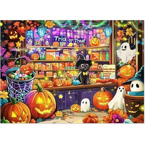 1000 قطعة ألغاز يونيكورن ملون للبالغين - لغز بانوراما صعبة وصعبة ، تصميم فسيفساء ملون مثالي لليالي لعبة العائلة in Kuwait