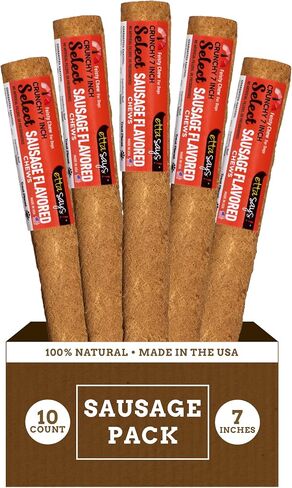 etta says! 7" Select Crunchy Dog Chews - Rawhide-Free Dog Treats - Made in The USA - Odor-Free, All-Natural Ingredients - for Moderate Chewers - Variety - 12 Pack in Kuwait