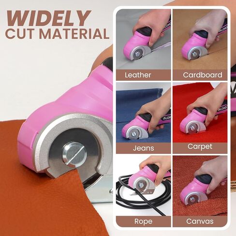 VLOXO Electric Scissors, Cordless Cardboard Cutter Power Box Cutter with Safety Lock, Multi-Cutting Tools for Cardboard, Rechargeable Mini Scissors for Plastic Leather Canvas with Storage Box Orange in Kuwait