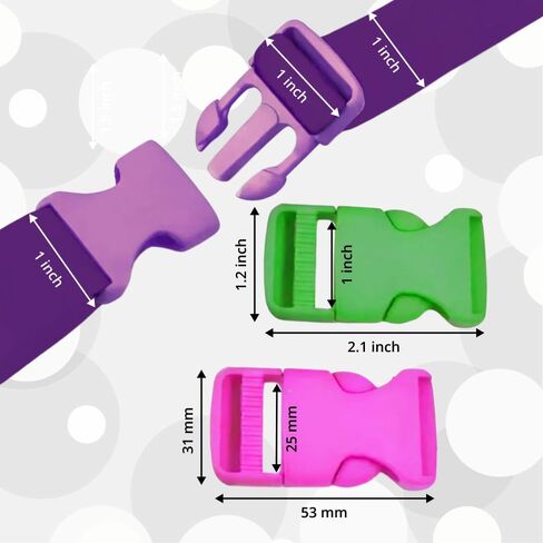 4 Pcs Light Pink Side Release Plastic Buckles 3/4 Inch (20mm) - Quick Clips for Backpack Strap Replacement Repair, Webbing Straps, Dog Collar Buckle, Wide Paracord, Survival Tactical Bracelet in Saudi Arabia