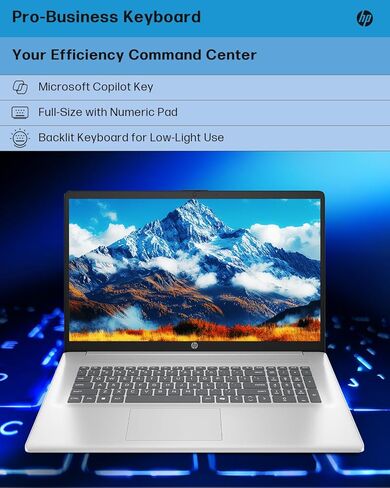 HP 17 Touch Scency Captop for Business ، Intel Ultra 7 255U ، Intel AI Boost (12 NPU TOPS) ، 64 GB DDR5 ، 4 TB SSD ، 17.3 HD+ TOUCH in Kuwait