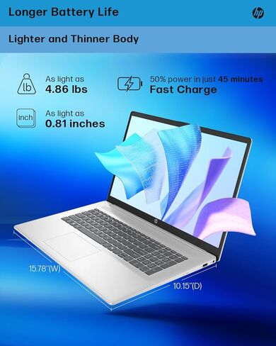 HP 17 Touch Scency Captop for Business ، Intel Ultra 7 255U ، Intel AI Boost (12 NPU TOPS) ، 64 GB DDR5 ، 4 TB SSD ، 17.3 HD+ TOUCH in Kuwait