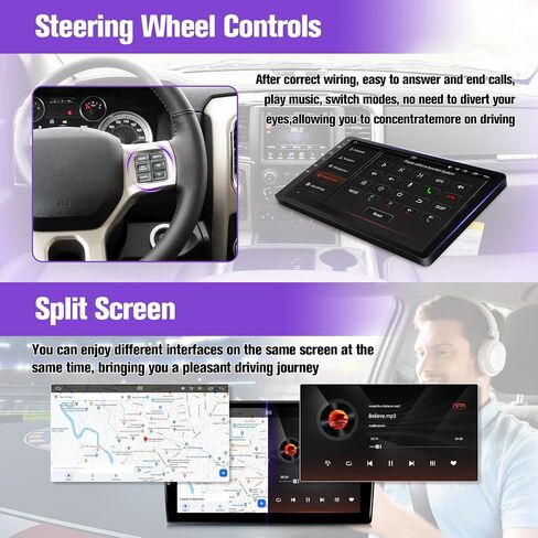 Radio Android Car Radio Toyota Corolla 2009 2010 2012 2013 ، شاشة لمس IPS 9 بوصة لاستريو Corolla مع رابط Carplay Android اللاسلكي ، ودعم Bluetooth/SWC/FM/MIC/Mirror رابط in Kuwait