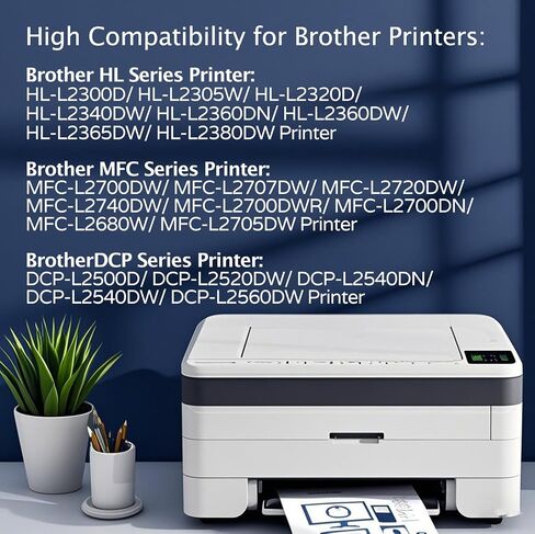 TN830XL TN830 for Brother TN830 TN-830XL Toner Cartridge for use with HL-L2460DW MFC-L2820DW DCP-L2640DW HL-L2480DW HL-L2400D HL-L2405W Printers (2-Pack, Black) in Saudi Arabia