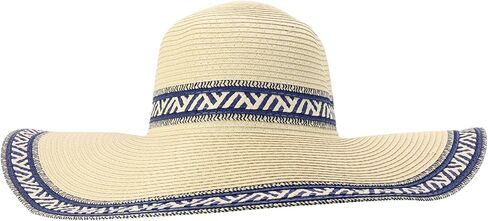Trendy Apparel Shop UPF 50+ Colorful Mix Paper Poly Braid Wide Brim Sun Hat in Kuwait