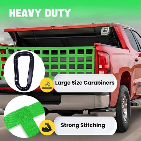 Tailgate Net for Pickup Truck Bed, Heavy Duty Tailgate Mesh Cargo Netting Cargo Net with Hooks for Chevrolet, Ford, Toyota, Dodge RAM, Jeep in Kuwait