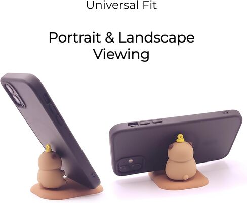 Capybara Phone Stand (Boba) - Sturdy Universal Holder for Smartphones, iPhone & Android - Cute Animal Desk Accessory, Novelty Kawaii Decor Gift for Capybara Lovers in Saudi Arabia