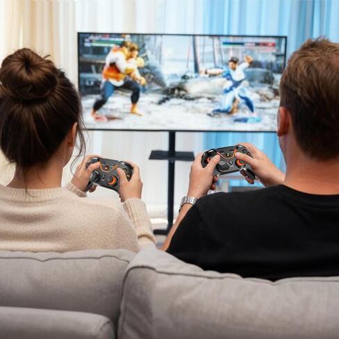 وحدة تحكم الألعاب اللاسلكية للكمبيوتر الشخصي: Wired & 2.4g & Bluetooth Controller مع حركة 6 محاور ، اهتزاز ستيريو 4 موتور ، توربو ، وحدة تحكم Pro ، استخدام PC/NS/Android (لا يوجد Xbox/PS ، وحدات أسود) in Kuwait