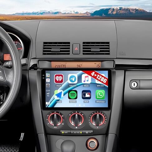 Car Radio Stereo for Mazda 3 2004 2005 2006 2007 2008 2009,2+64G Android 13 Wireless Carplay Android Auto,9 Inch Touchscreen Car Radio GPS WiFi Bluetooth FM/RDS EQ SWC Dual USB/AUX-in Backup Camera in Saudi Arabia