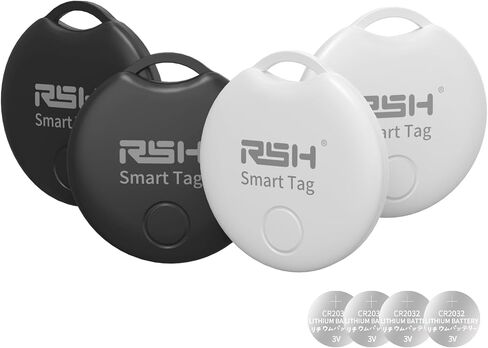 Key Finder 4 Pack Tag with Case Bluetooth Tracker for Luggage Works with Apple Find My Smart Tracker Locator for Suitcase, Bag, Backpack, Wallet, Replaceable Battery Smart tag Item Finder in Saudi Arabia