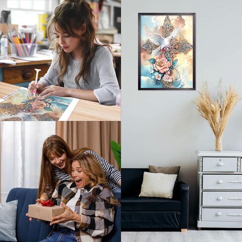 CEOVR Seaside House Atties Diamond Art Kits للبالغين ، ونقاط اللوحة الماسية الشاطئية DIY GEM ART ، و CANET CARFS KITS DICER FOR Home Office 12x16in in Saudi Arabia