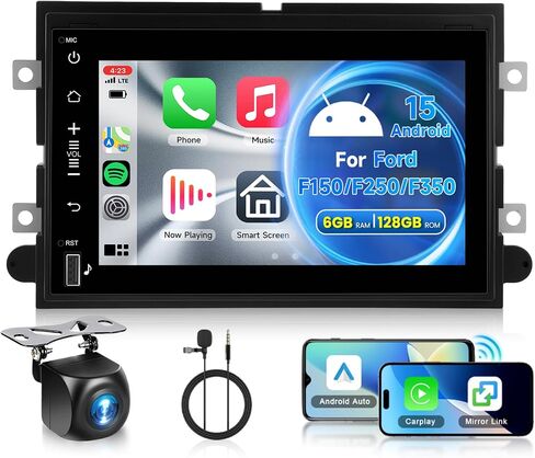 [2G + 64G] SteroRoid Car Steroo for Ford F150 F250 F350 2004-2008/for Ford Explorer Edge مع CARPLAY Android Auto ، راديو لمس 7 بوصات مع GPS Bluetooth wifi dsp fm/rds canbus + camera in Saudi Arabia