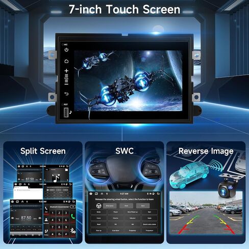 [2G + 64G] SteroRoid Car Steroo for Ford F150 F250 F350 2004-2008/for Ford Explorer Edge مع CARPLAY Android Auto ، راديو لمس 7 بوصات مع GPS Bluetooth wifi dsp fm/rds canbus + camera in Saudi Arabia