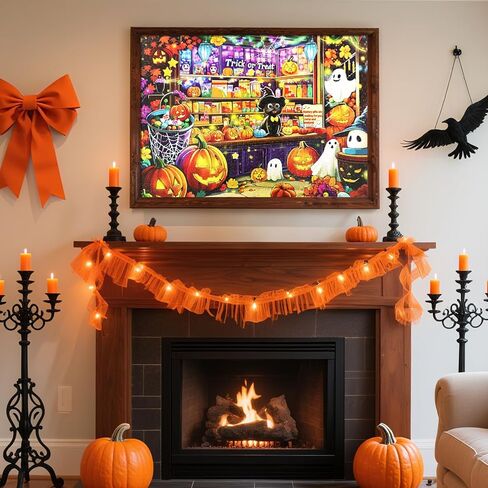 1000 قطعة ألغاز يونيكورن ملون للبالغين - لغز بانوراما صعبة وصعبة ، تصميم فسيفساء ملون مثالي لليالي لعبة العائلة in Kuwait