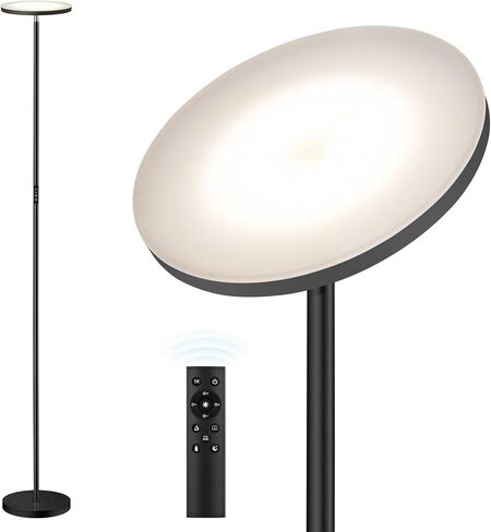 Floor Lamp for Bedroom,Stepless Dimmable Standing Lamp, 3000-6000K,Rotatable Reading Light with Touch and Remote Control, Modern LED Floor Lamps for Living Room Office in Saudi Arabia