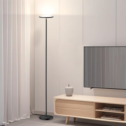 Floor Lamp for Bedroom,Stepless Dimmable Standing Lamp, 3000-6000K,Rotatable Reading Light with Touch and Remote Control, Modern LED Floor Lamps for Living Room Office in Saudi Arabia