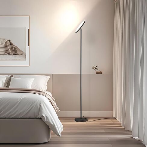 Floor Lamp for Bedroom,Stepless Dimmable Standing Lamp, 3000-6000K,Rotatable Reading Light with Touch and Remote Control, Modern LED Floor Lamps for Living Room Office in Saudi Arabia