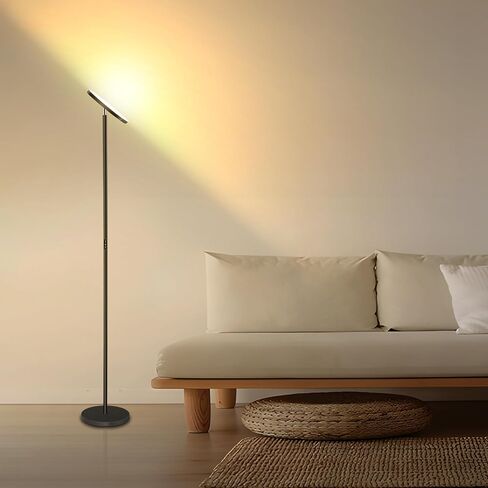 Floor Lamp for Bedroom,Stepless Dimmable Standing Lamp, 3000-6000K,Rotatable Reading Light with Touch and Remote Control, Modern LED Floor Lamps for Living Room Office in Saudi Arabia