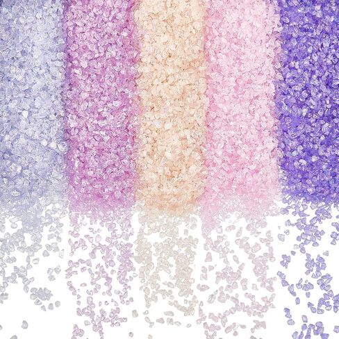 SUNNYCLUE 1 Box 300G 5 Colors Blue Broken Glass Crushed Crystal Glitter Irregular Chunky Metallic Stone Sprinkles Flakes Chips Pieces for Nail Arts Decoration Filler Jewelry Making DIY Crafts in Saudi Arabia