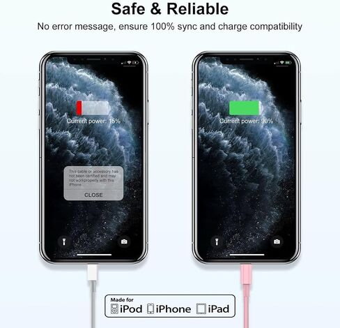 شاحن iPhone سريع، قابس كتلة شاحن حائط USB C وسلك كابل شحن بطول 10 أقدام من النوع C إلى Lightning، محول صندوق مكعبات PD 20 وات لهاتف Apple iPhone 14 Pro Max/14 Plus/14/13/12 Mini/11/XS Max/XR /X in Kuwait