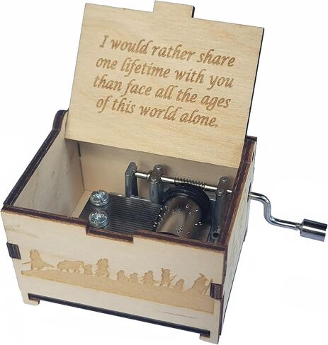 TheLaser'sEdge Lord of the Rings Mini Music Box, with “The Breaking of the Fellowship" song, Gifts for Women, Birthday, Christmas (Black) in Saudi Arabia