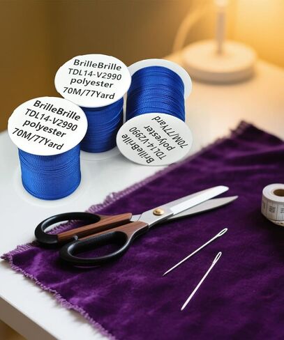 Extra Strong Upholstery Thread Repair Sewing Kit,Polyester Thread for Sewing with 7 Size Sewing Needles for Furniture,Leather&Canvas Stitching,70m/Spool,White,Black,Brown in Saudi Arabia