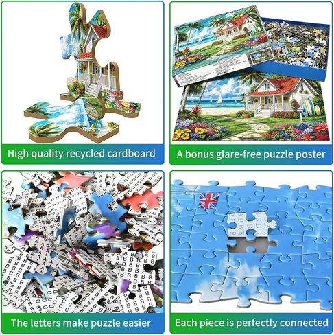 HUADADA 1000 Piece Puzzles for Adults - Elf Tree House - Jigsaw Puzzles for Adults and Kids 1000 Piece Fairy Tale House Educational Games Colorful Puzzles for Home Decoration in Saudi Arabia