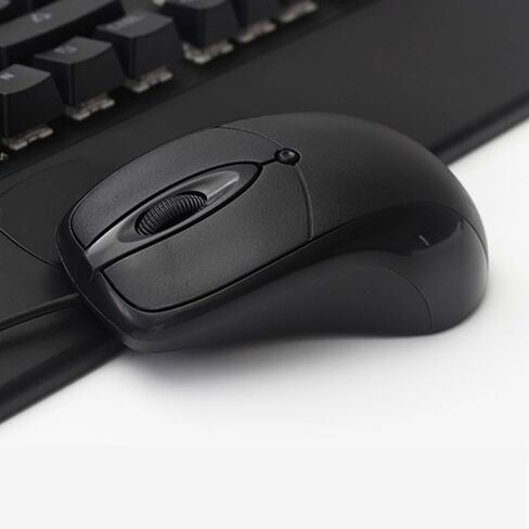High-Performance Wired PS2 Mouse - 1000 DPI Resolution, Black, 5ft Cable, Includes PS2 to USB Adapter, 3 Buttons, Optical Tracking, Compatible with Laptop, Chromebook, PC, Desktop, Mac in Saudi Arabia