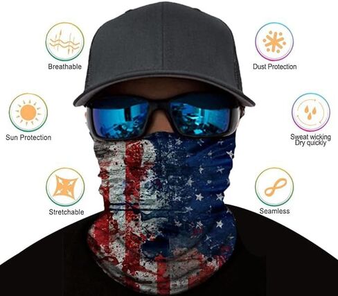 9 عبوات Balaclava Face Mask للرجال والنساء-حماية UV Gaiter ، قناع الدراجات متعدد الاستخدام in Kuwait