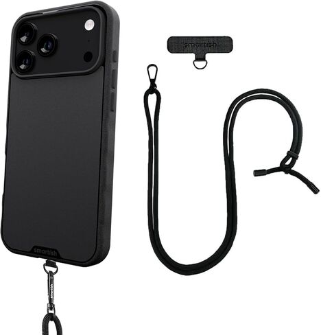 Smartish® iPhone 17 Pro Max MagSafe Case - Gripmunk Magnetic Slim Case [Lightweight + Protective] Thin Grip Cover with Microfiber Lining for Apple iPhone 17 Pro Max - Black Tie Affair in Kuwait