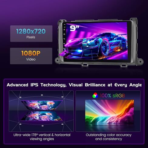 2+64GB Android 15 Car Stereo for Toyota Sienna 2011-2014 Wireless Carplay, 9'' Touch Screen Car Radio Android Auto, GPS Navi, WiFi, Bluetooth Audio Receiver, SWC, Backup Camera, FM RDS Radio in Saudi Arabia
