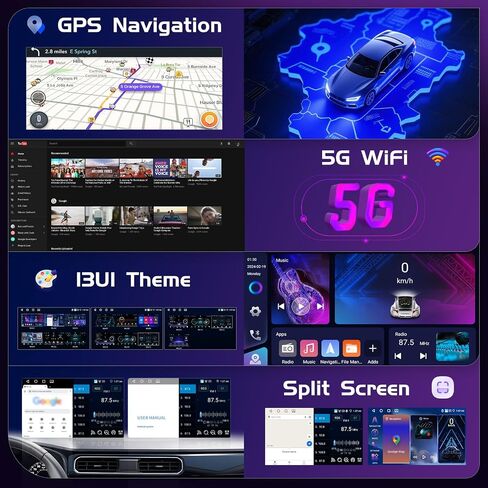 2+64GB Android 15 Car Stereo for Toyota Sienna 2011-2014 Wireless Carplay, 9'' Touch Screen Car Radio Android Auto, GPS Navi, WiFi, Bluetooth Audio Receiver, SWC, Backup Camera, FM RDS Radio in Saudi Arabia