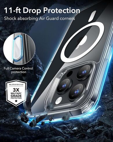 ESR for iPhone 17 Pro Max Case ، التحكم في الكاميرا ، متوافق مع Magsafe ، حماية من الدرجة العسكرية المقاومة للصدمات ، حالة الهاتف المغناطيسي لـ iPhone 17 Pro Max ، Classic Hybrid Case ، Frosted Pink in Kuwait