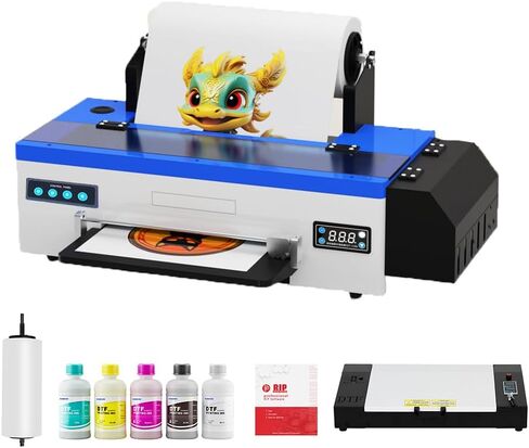 PUNEHOD DTF Printer A4 L800, DTF Transfer Printing Machine with White Ink Circulatory for DIY Print Dark and Light Fabrics Direct to Film Printer (with Oven) in Saudi Arabia