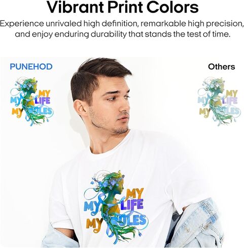 PUNEHOD DTF Printer A4 L800, DTF Transfer Printing Machine with White Ink Circulatory for DIY Print Dark and Light Fabrics Direct to Film Printer (with Oven) in Saudi Arabia