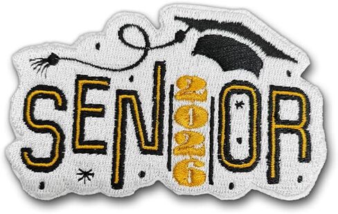 2026 Senior Pottored Patch-School Spirit Treague-On Iron-On Consure-on Cloths و Backpacks و Hats و Alcs-هدية لطلاب المدارس الثانوية والكلية ، الفصل الدراسي 2026 Pride Patch-3 "X3" in Kuwait
